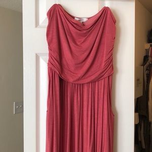 Coral maxi dress